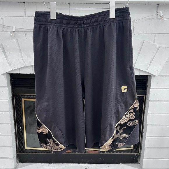 And1 Split Line Basketball Shorts - Grey Gold - Picture 1 of 4